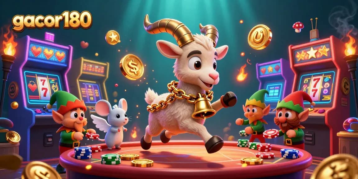 Menyaksikan perjudian seru di gacor180 dengan Krampus, mouse, dan gremlin mencuri chip permainan.