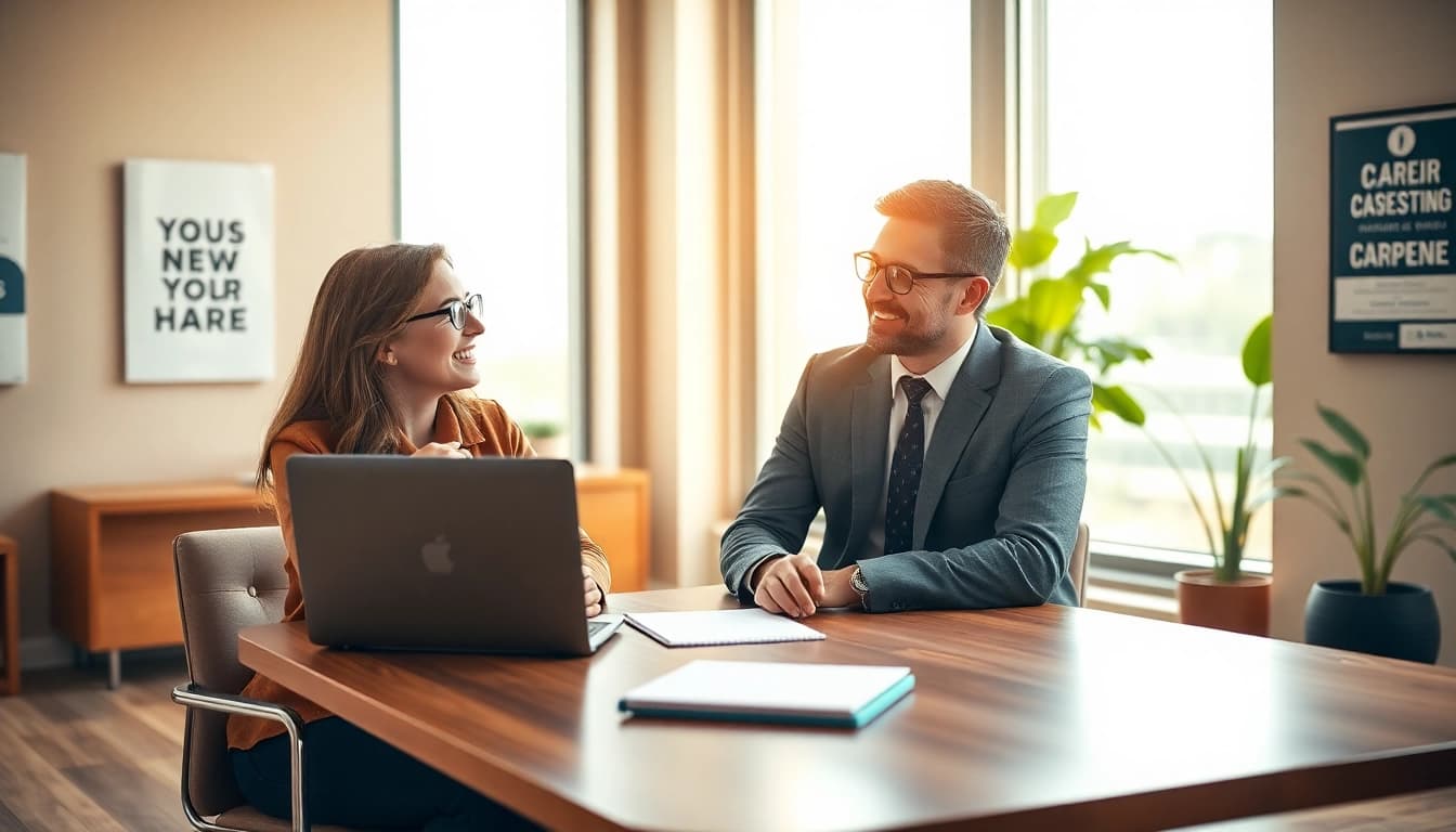 Career consultant Sacramento CA advising a client in a welcoming office environment.