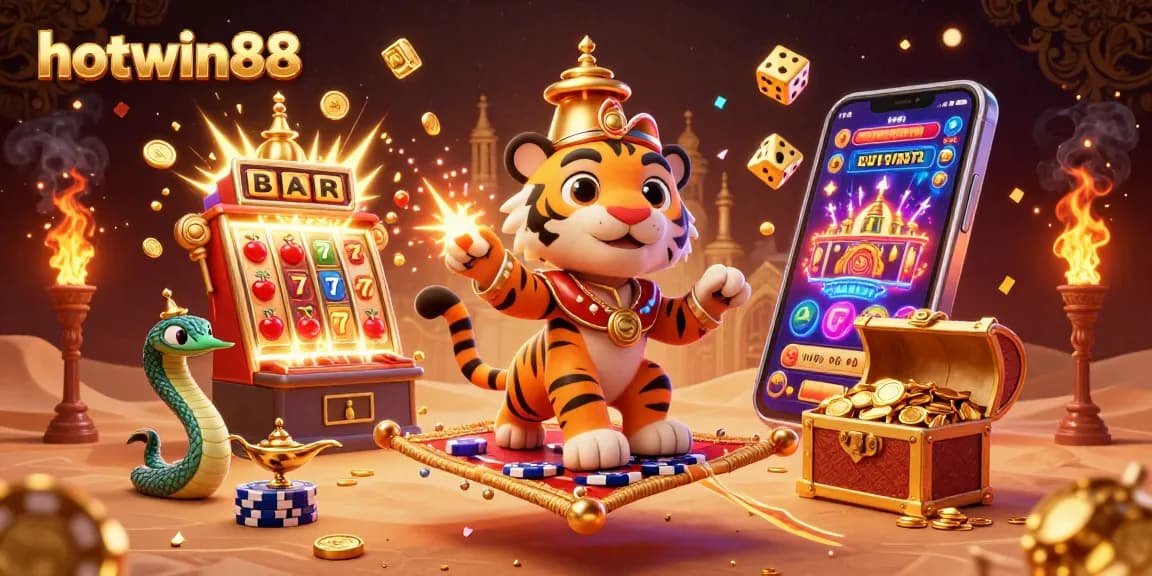 Experience hotwin88 with vibrant slot games, golden symbols, and exciting jackpots bursting with action.
