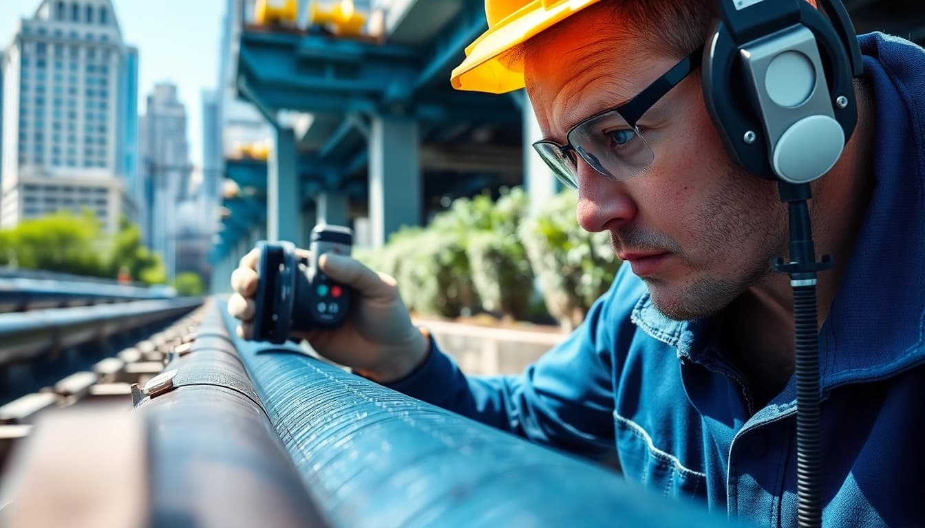 Technician working on Pipeline Rehabilitation CIPP Liner installation, showcasing modern equipment.