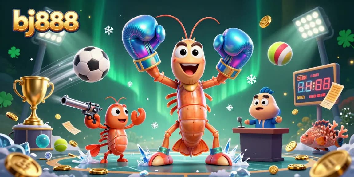 Bet on bj888's thrilling online showcase featuring competitive gambling elements and vibrant characters.