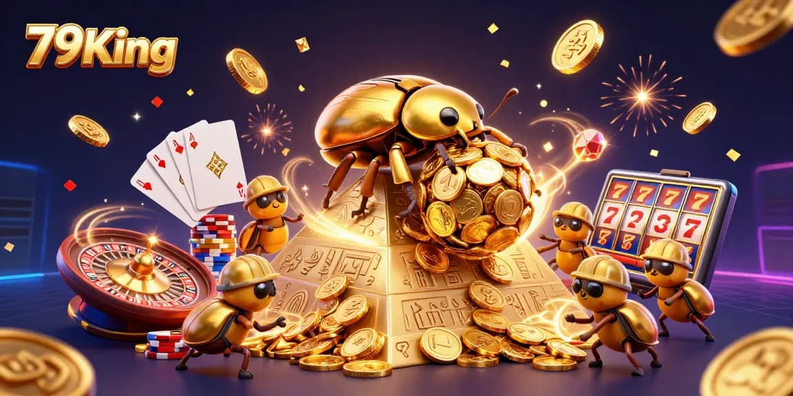 Experience exciting wins at 79King with golden coins cascading during thrilling gameplay.