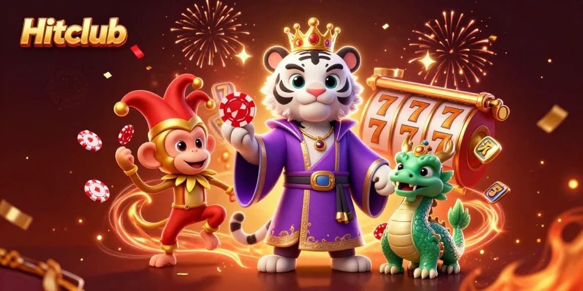 Experience thrilling gameplay at Hitclub with vibrant characters celebrating big wins.
