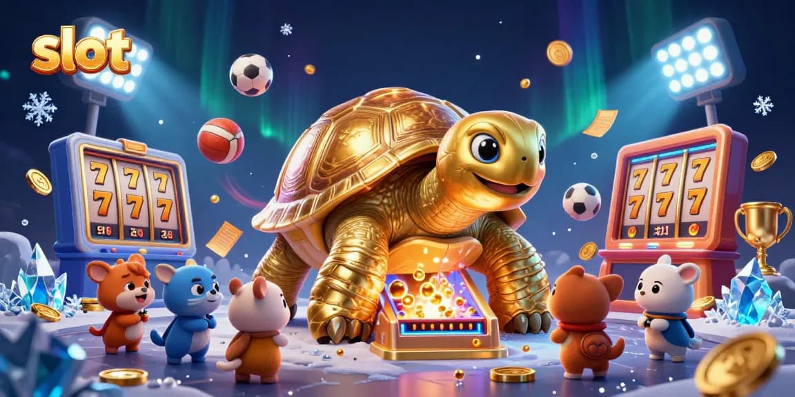 Spin the slot reels with excitement as animals queue up at the golden tortoise machine