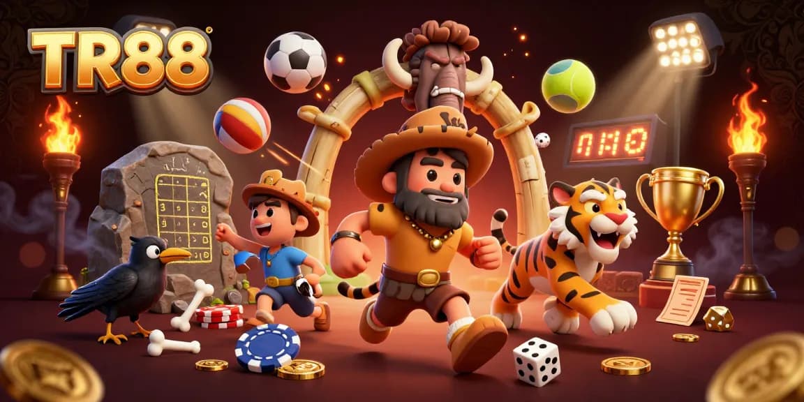 Experience TR88 betting action in a prehistoric casino with dynamic sports elements