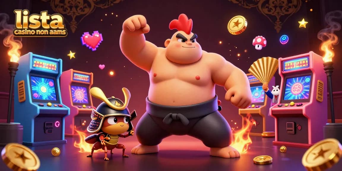 Scopri la lista casino non AAMS con un sogno di vincite circondato da simboli di gioco e luci brillanti.