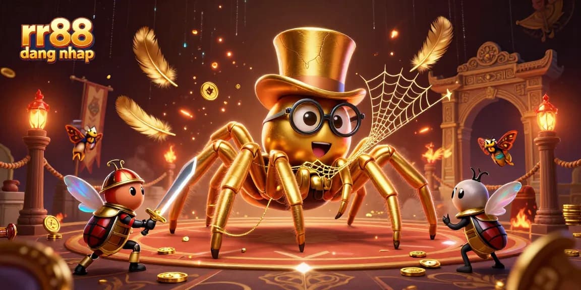 Engage with rr88 dang nhap through colorful casino-themed 3D illustration featuring brave characters and dynamic elements.