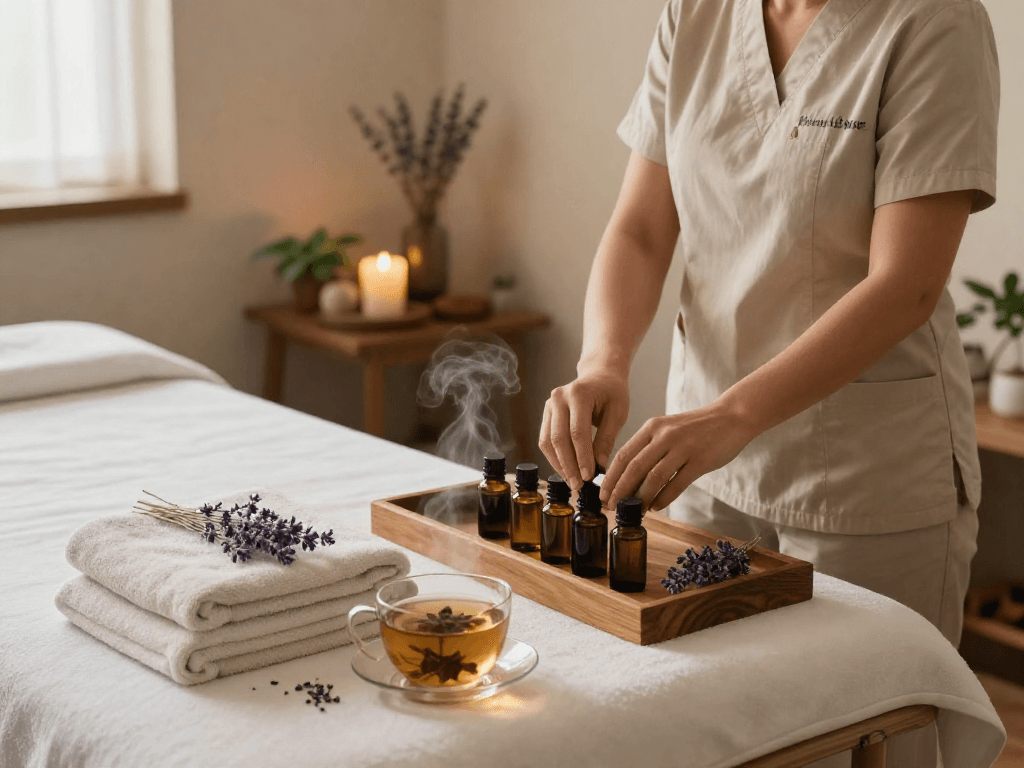 Experience mantra88's relaxing massage therapy in a premium spa setting with soothing aromatherapy oils.