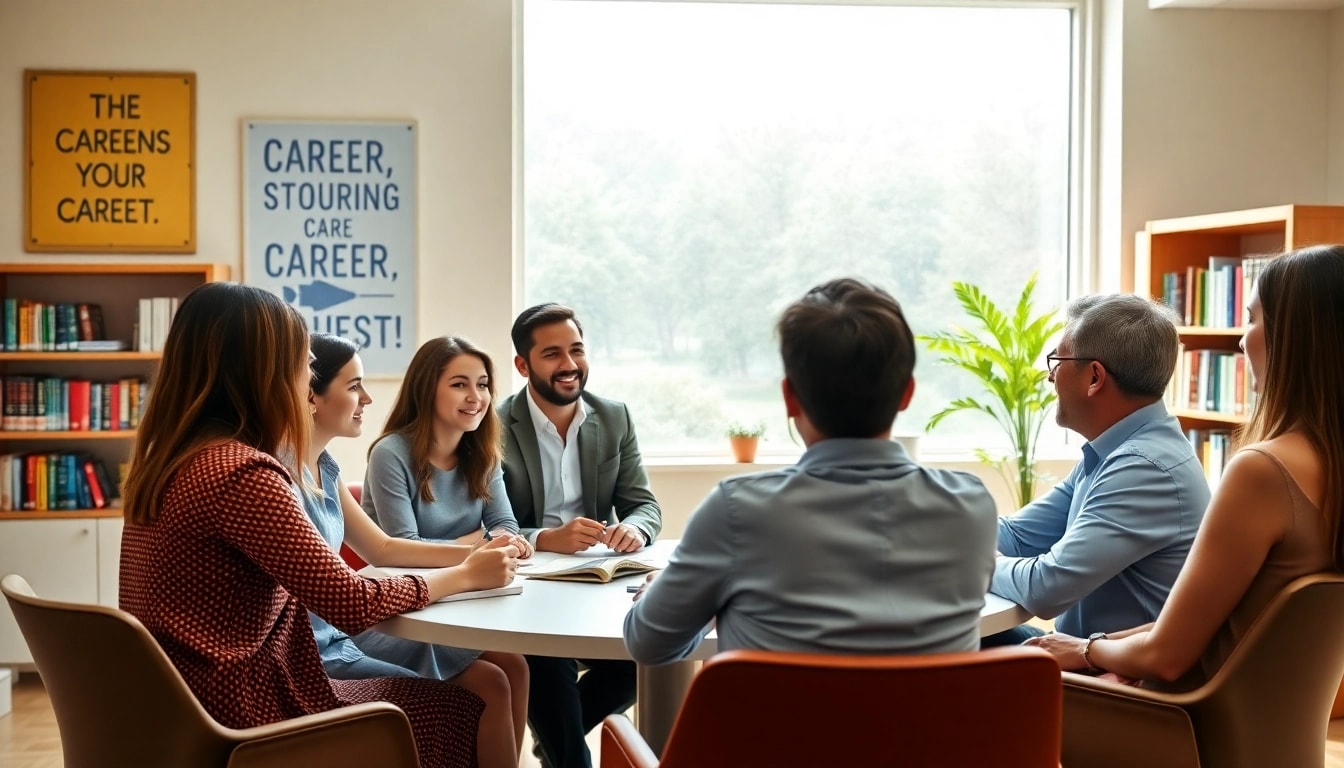 Explore your Ideal career through professional guidance in a welcoming office setting.