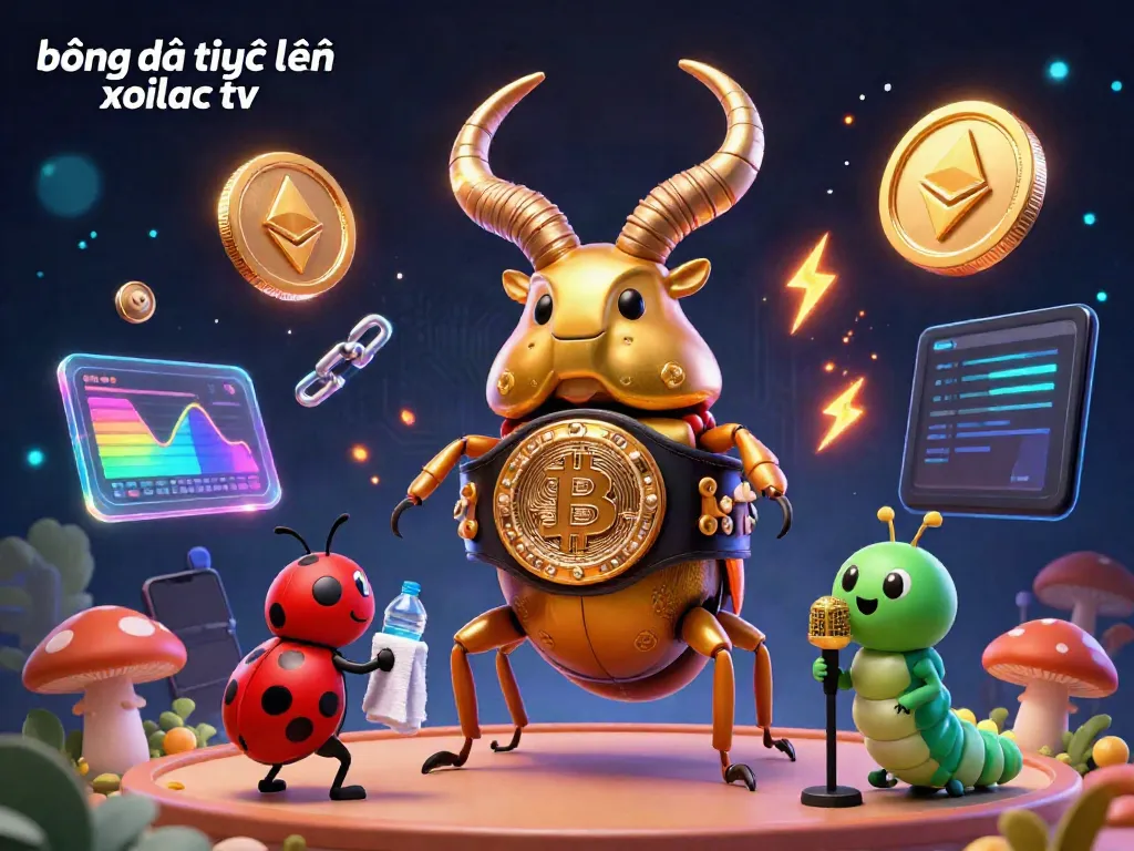 Experience the excitement of bóng đá trực tuyến xoilac tv with dynamic characters and glowing crypto elements.