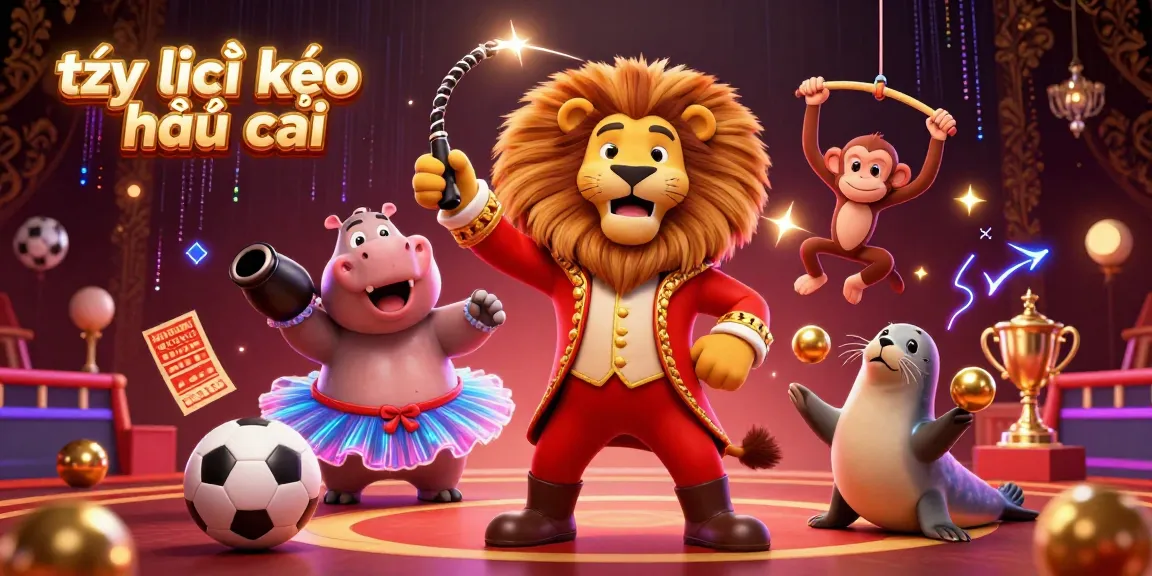 A vibrant scene showcasing tỷ lệ kèo nhà cái with dynamic sports betting elements and engaging characters.