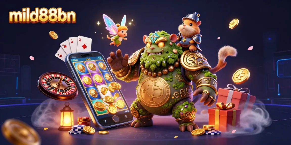 Experience the excitement at mild88bn with lively characters and dynamic casino elements!