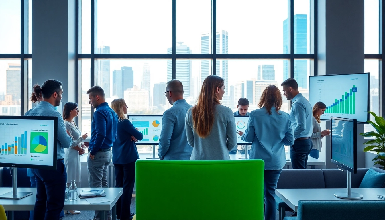 Marketing agencies in Melbourne collaborating creatively in a modern office environment.