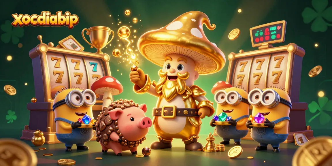 Experience xocdiabip with a magical casino scene featuring golden treasures and vibrant gaming elements.