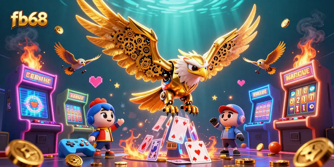 Engage in thrilling gameplay at fb68 with a vibrant scene filled with casino action and energy.