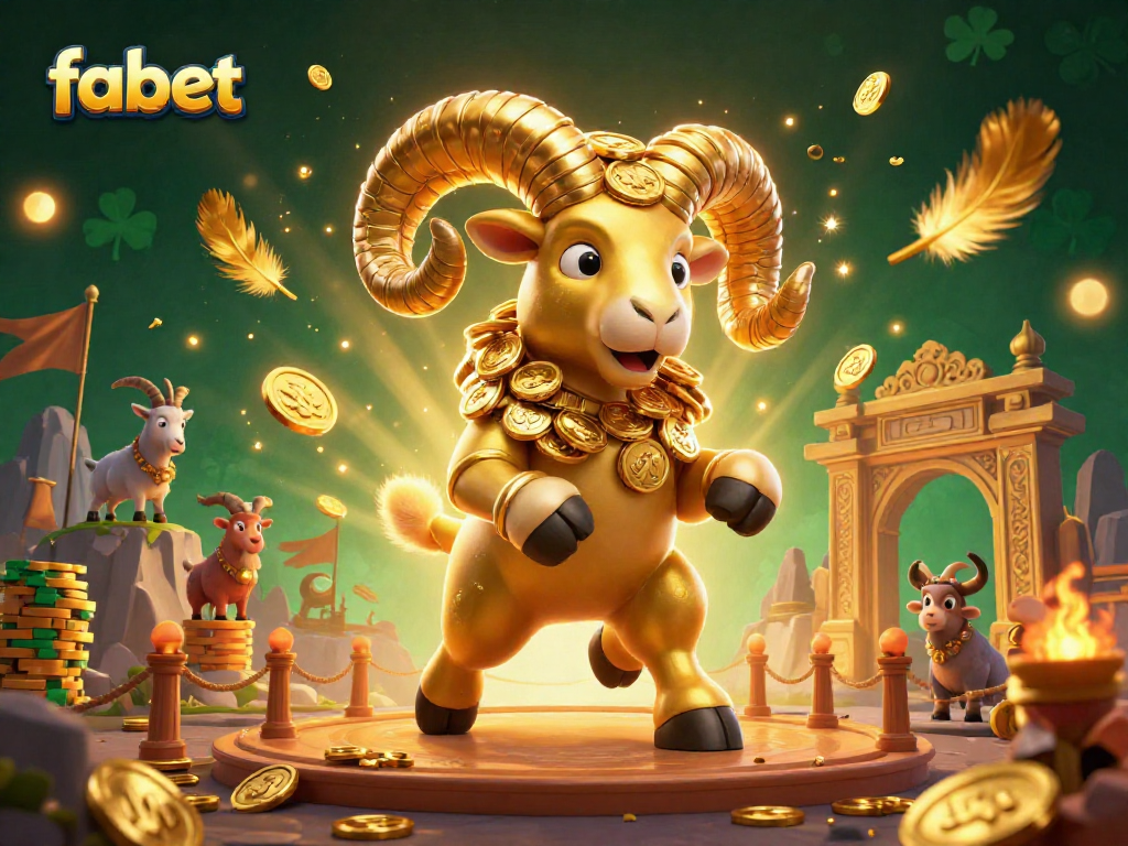 Experience thrilling betting excitement with fabet's golden ram at a vibrant gambling arena.