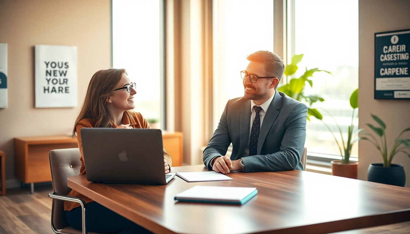Career consultant Sacramento CA advising a client in a welcoming office environment.
