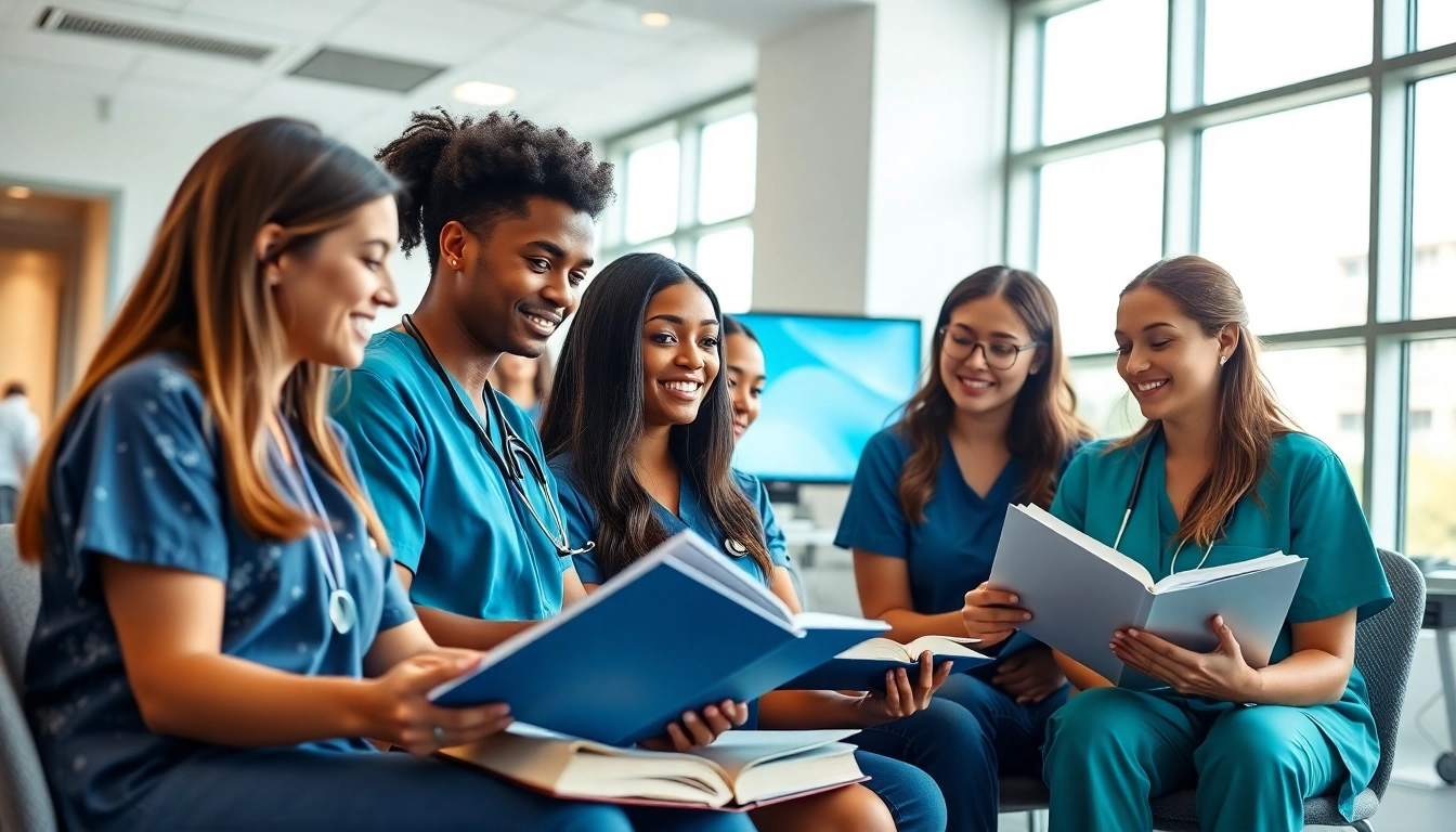 Students collaborating at the Houston Trusted Nclex review center, enhancing their NCLEX exam skills.