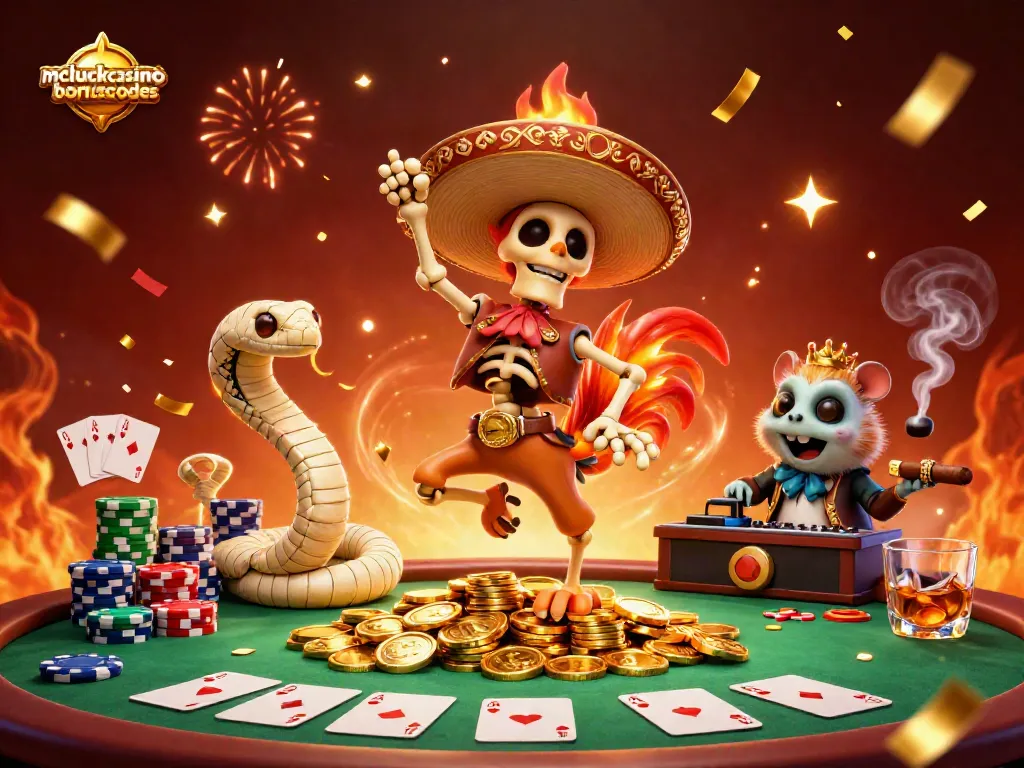 Experience the thrill of mcluckcasinobonuscodes with vibrant gaming elements celebrating big wins.