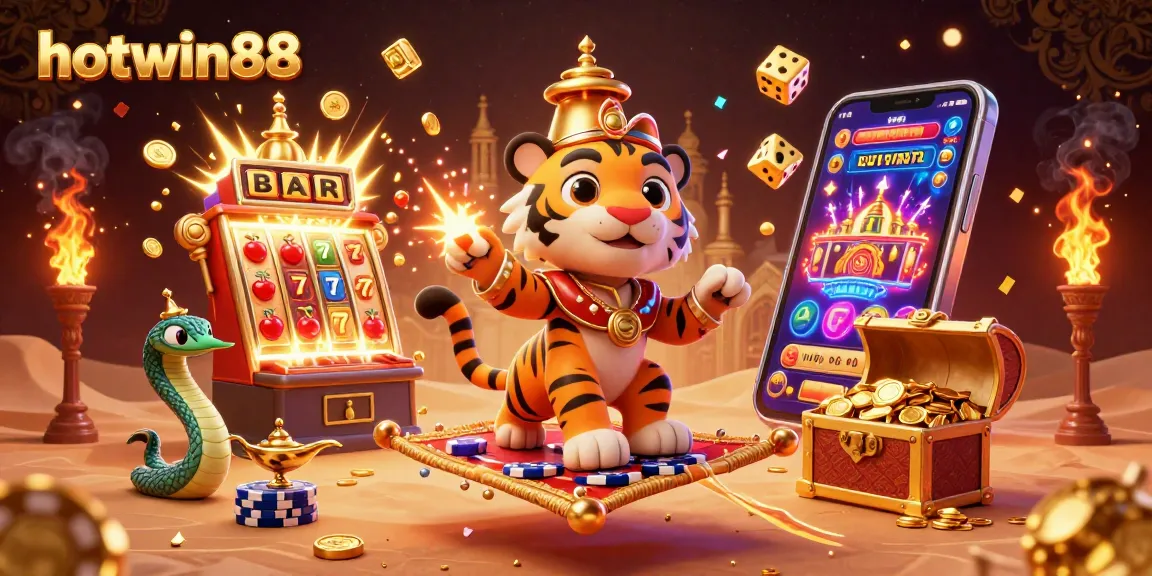 Experience hotwin88 with vibrant slot games, golden symbols, and exciting jackpots bursting with action.