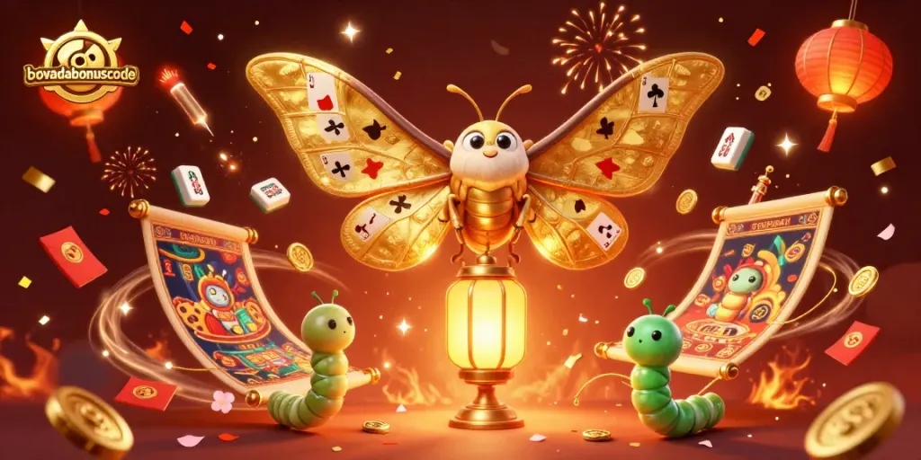 Play with bovadabonuscode in a vibrant casino scene filled with golden elements and animated characters.
