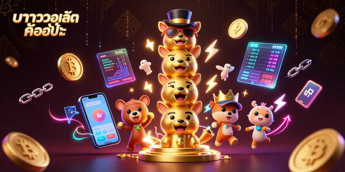 Engage with the vibrant gaming experience of บาคาร่าวอเลท คืออะไร surrounded by crypto elements and casino symbols.