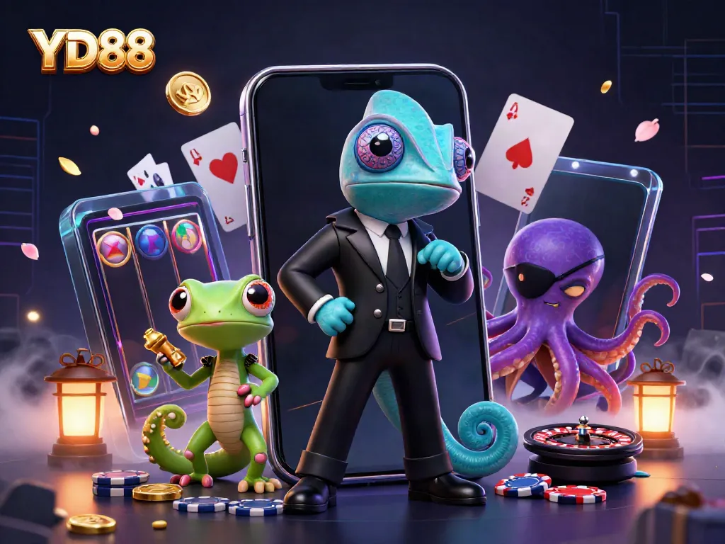 Experience thrilling moments at YD88 with a vibrant illustration of dynamic casino action.
