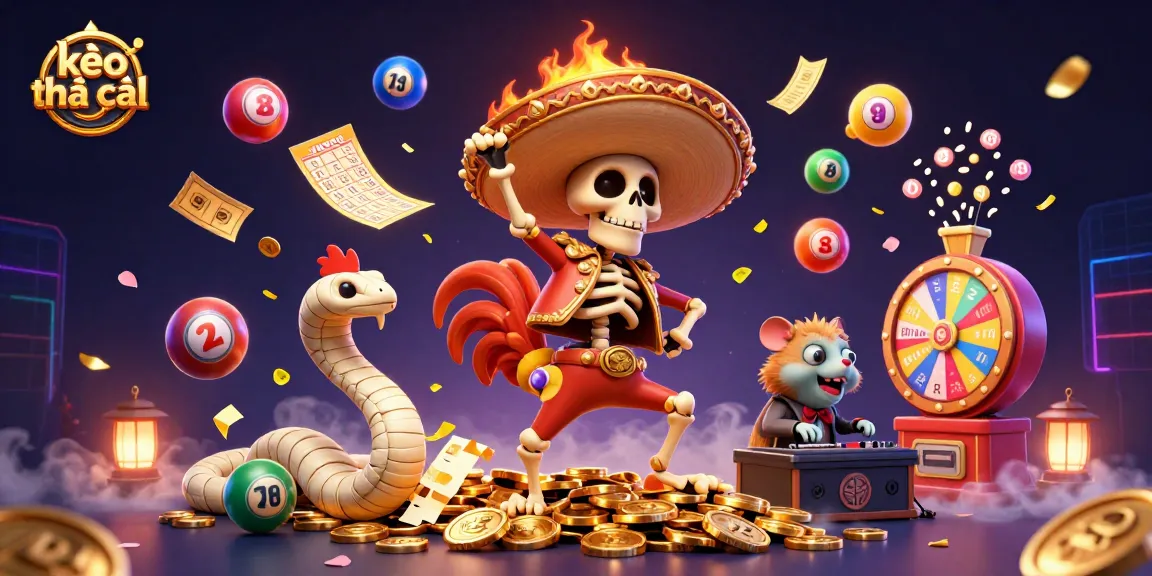Experience thrilling sports betting action with kèo nhà cái amidst vibrant game elements and characters.