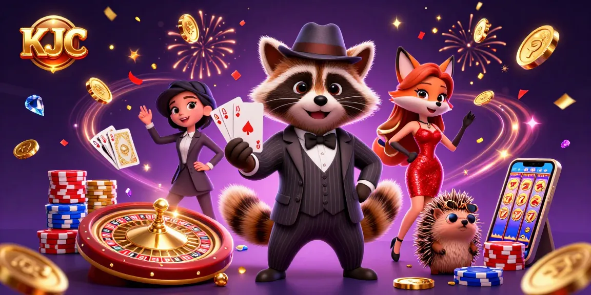Experience thrilling moments at KJC casino with vibrant characters and dynamic gaming elements.
