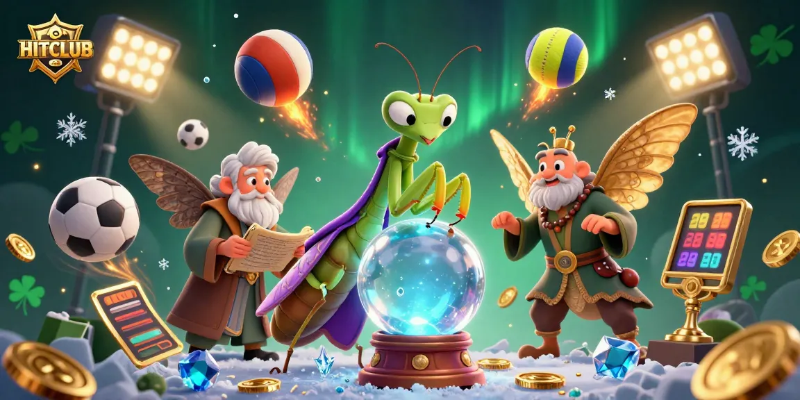 Engage with HITCLUB's dynamic sports betting scene featuring a mystical fortune teller.