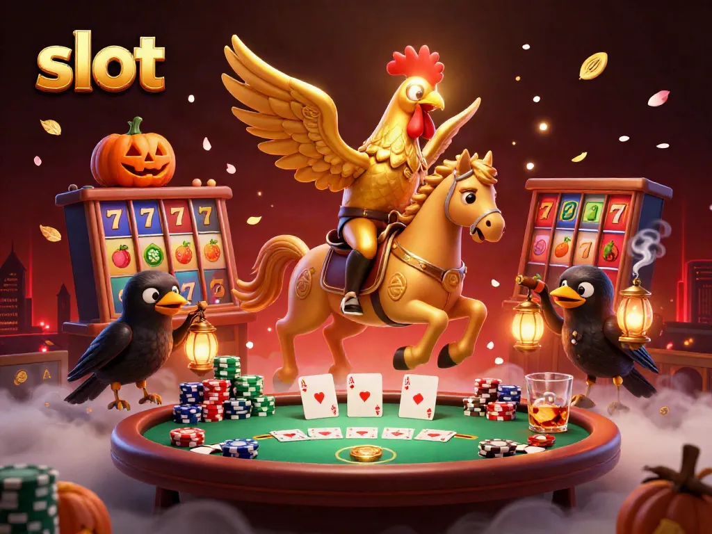 Experience thrilling slot action in a mystical casino setting.