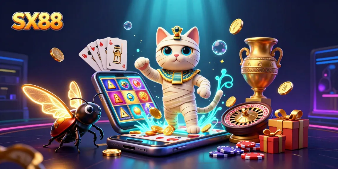 SX88 players immerse in the exciting world of gaming with vibrant casino elements.