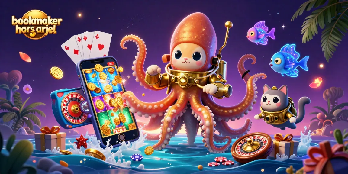 Plongez dans l'univers du bookmaker hors arjel avec cette scène dynamique remplie de jeux d'argent.