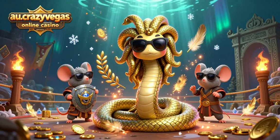 Join the exciting action at au.crazyvegas.com online casino Australia with dynamic Medusa and warrior mouse!