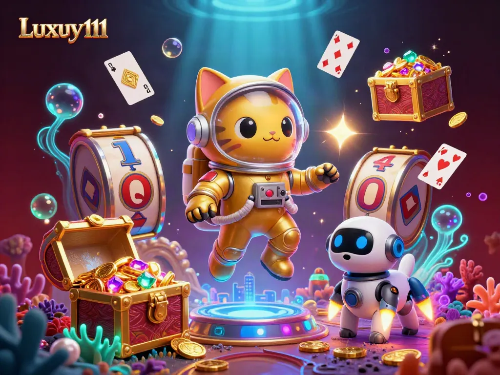 Experience thrilling slots with luxury111, featuring vibrant characters and dynamic gameplay elements.
