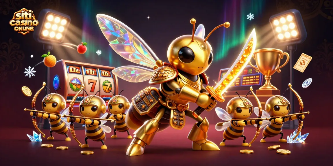 Gioca nei migliori siti casino online con questa vivace illustrazione di azione e colori.