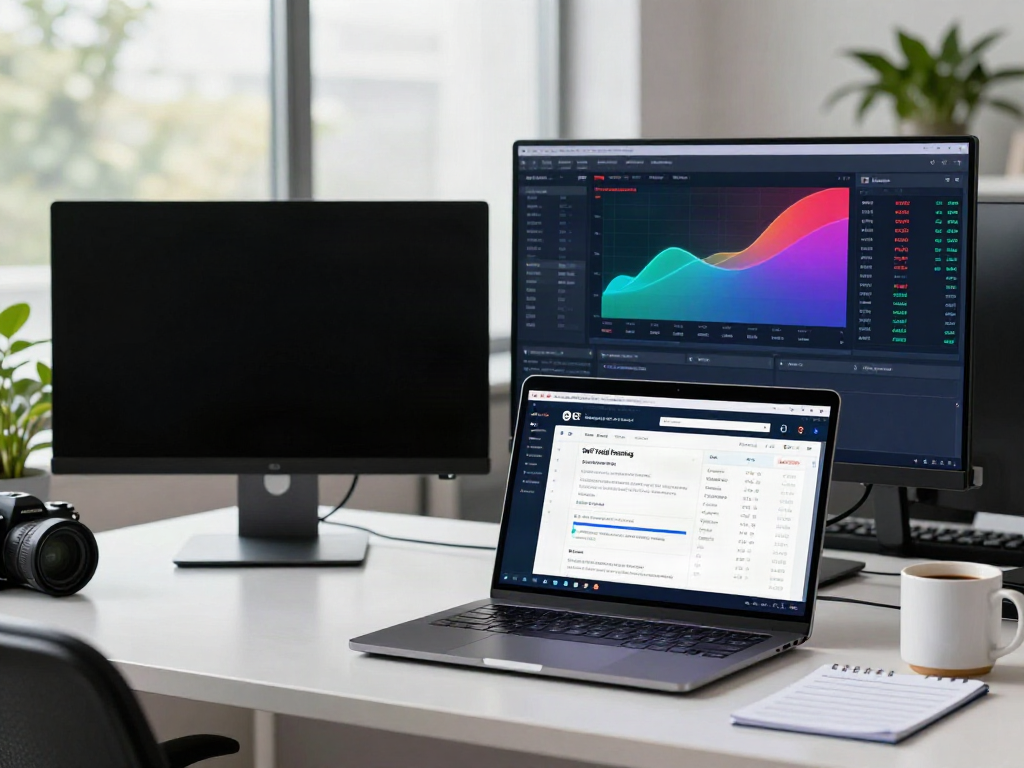 BSE stock data API integration interface on trading desk with live crypto market data.