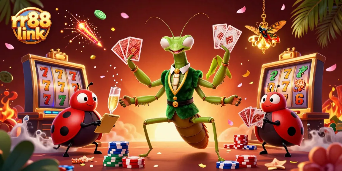 Engage with the rr88 link at vibrant online casino, featuring charming characters and dynamic gaming action.