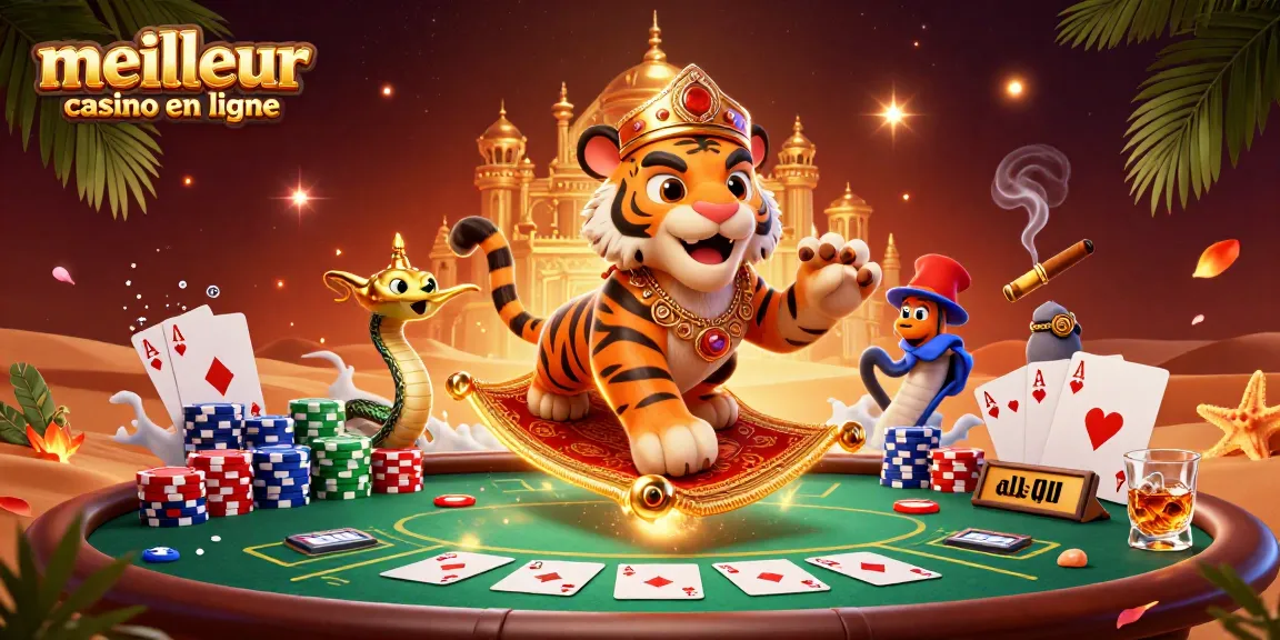 Vivez l'expérience du meilleur casino en ligne avec une scène dynamique de sultan, jeu de poker et magie.