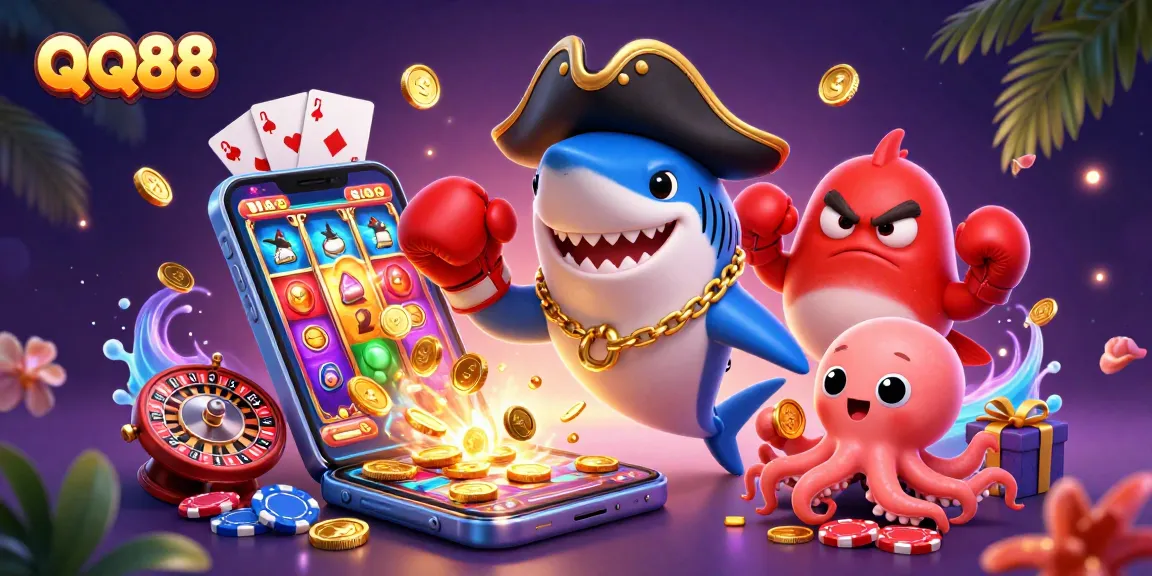 Win big with QQ88's exciting slot games, featuring vibrant characters and dynamic action!
