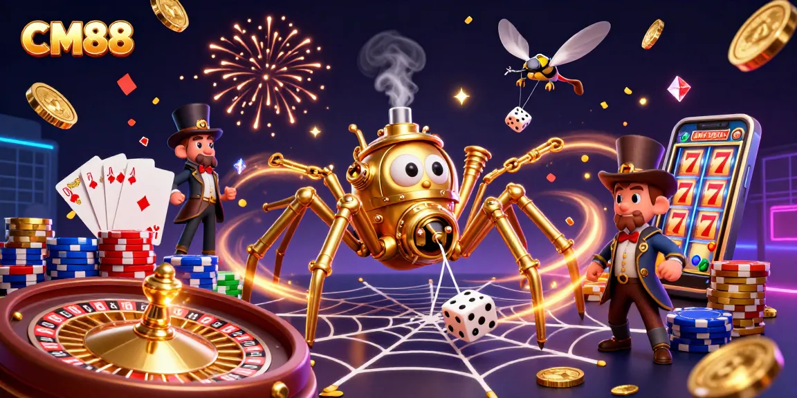 Catch a glimpse of CM88's immersive casino scene filled with dazzling 3D characters and vibrant gambling elements.