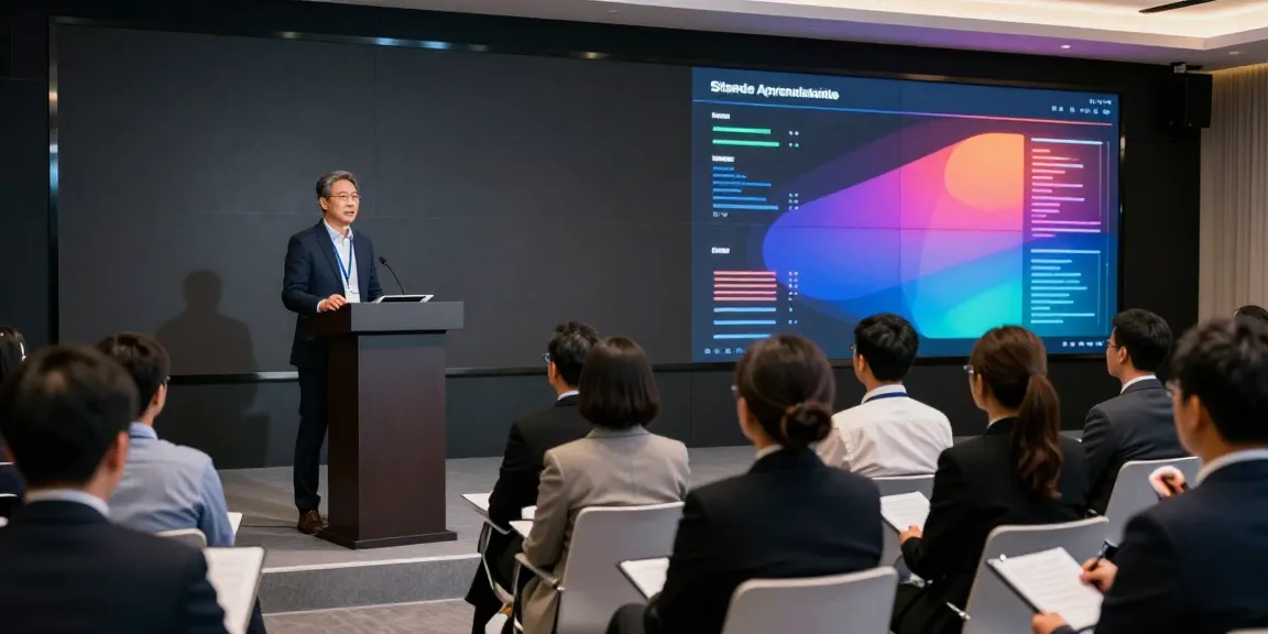 Speaker confidently engaging an audience, demonstrating effective public speaking skills