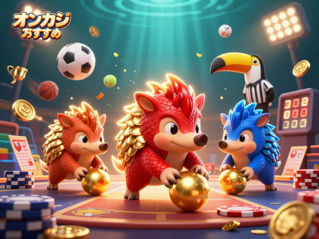 オンカジ おすすめに基づいた色とりどりのギャンブル要素が満載のカジノゲームシーン