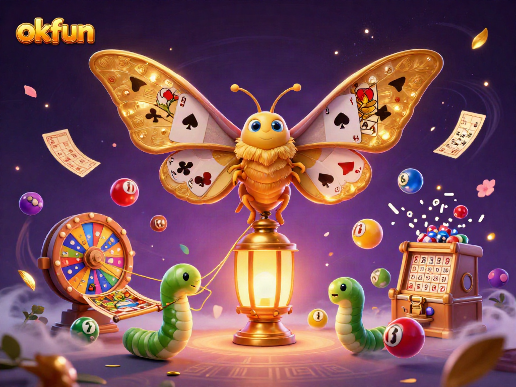 Enhance your gaming experience with the vibrant okfun illustration showcasing dynamic elements of casino entertainment.