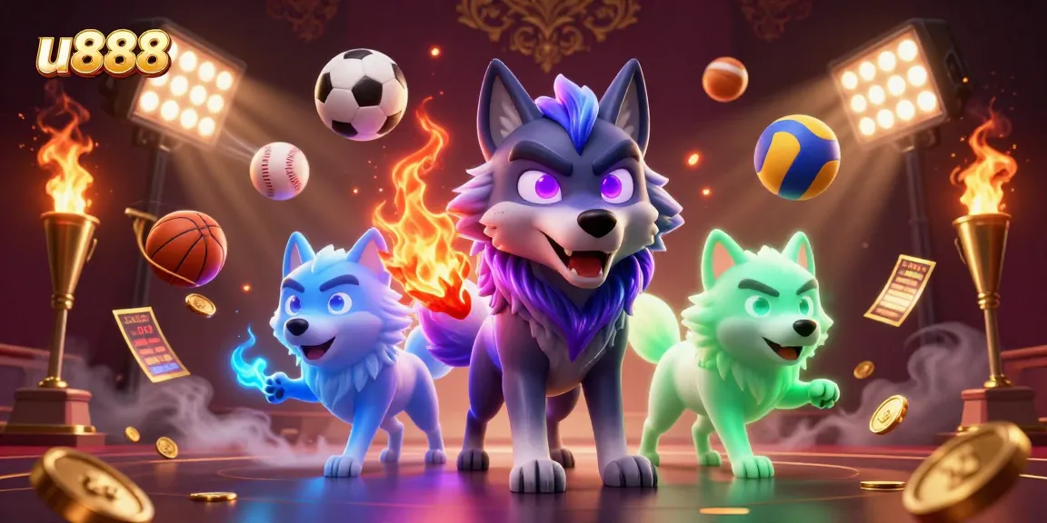 Experience thrilling sports betting with u888, featuring dynamic ghostly wolves and immersive game elements.