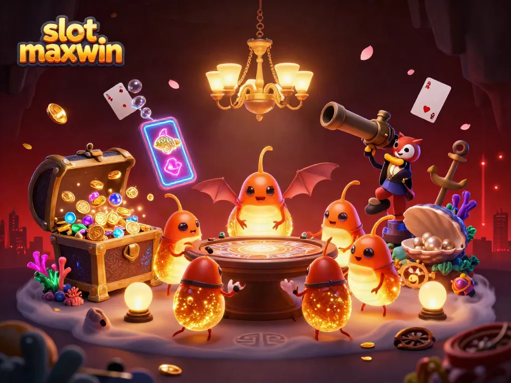 Experience thrilling wins with slot maxwin in a vibrant 3D casino scene filled with action.