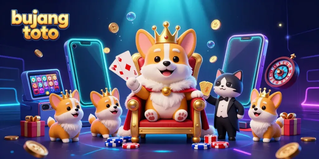 Experience the excitement of bujang toto with dynamic casino elements and iconic characters.