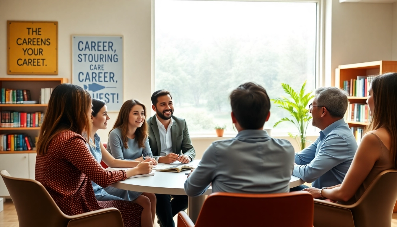 Explore your Ideal career through professional guidance in a welcoming office setting.