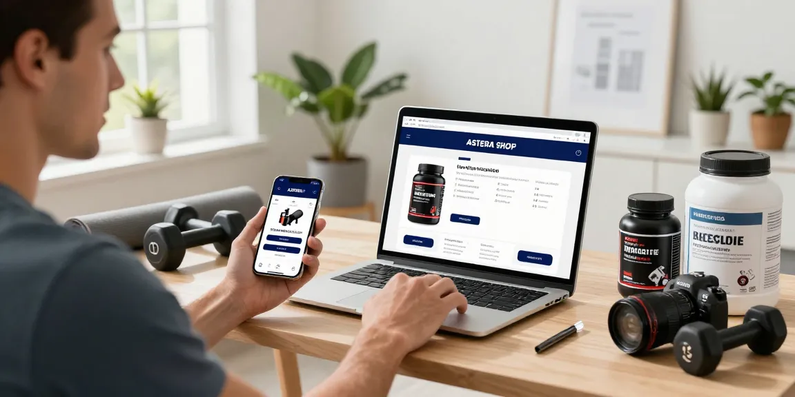 Shop for Astera Lab steroids and supplements in a modern home office.
