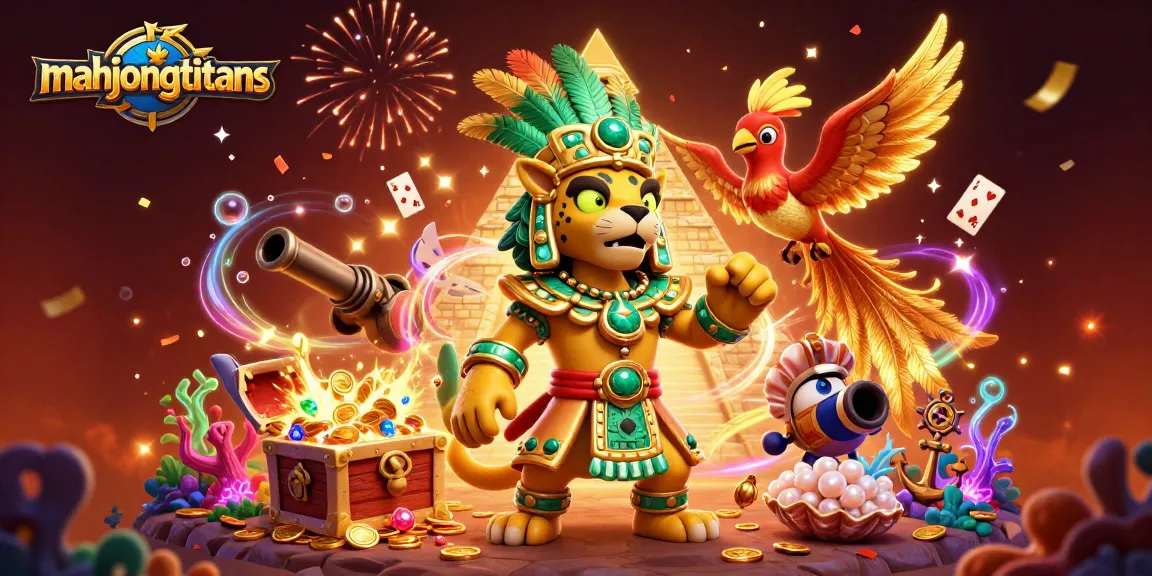 Experience mahjongtitans with thrilling gameplay symbols and a vibrant 3D scene.